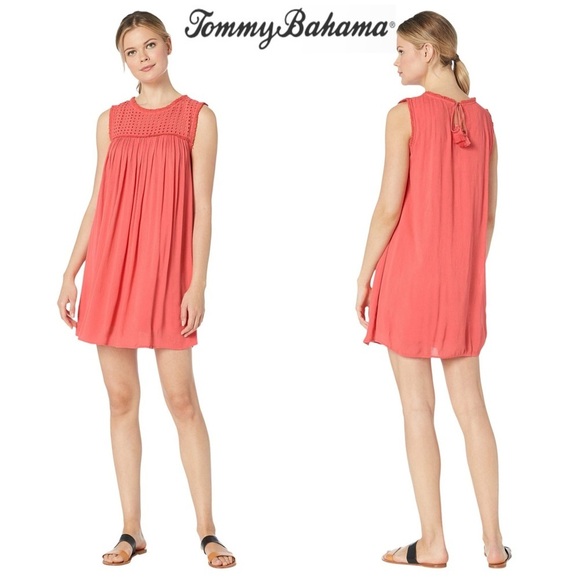 Tommy Bahama Dresses & Skirts - Tommy Bahama | Eyelet And Fringe Detail Dress - Vacation - Beachy - Boho
